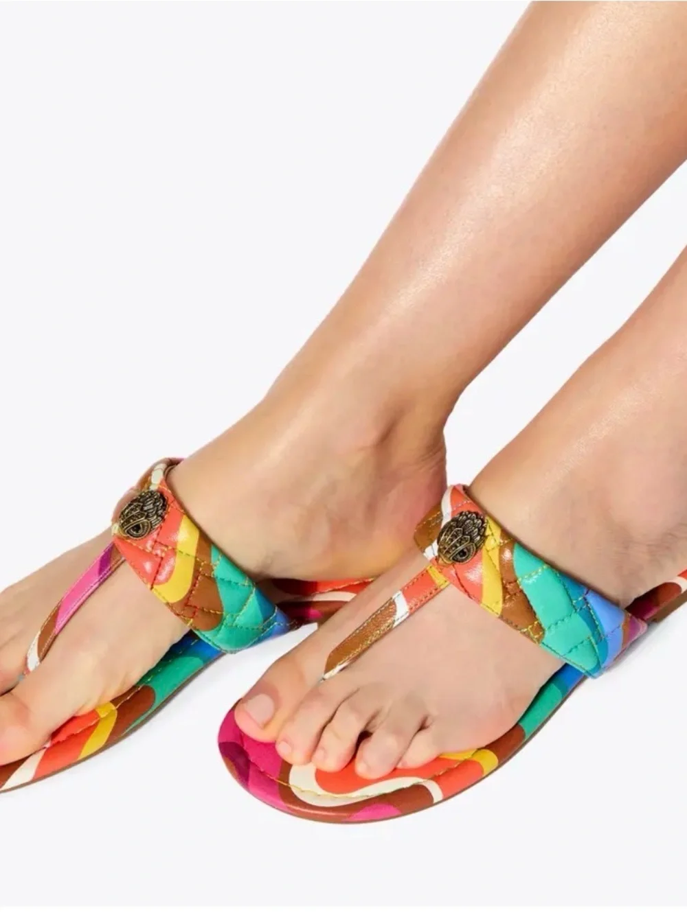 🌈Kurt Geiger London Kensington T-Bar Sandal w eagle head, like new , sz 36